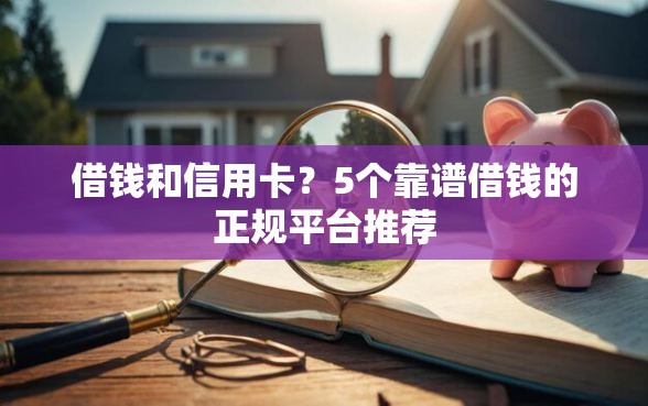 借钱和信用卡？5个靠谱借钱的正规平台推荐
