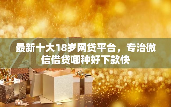 最新十大18岁网贷平台，专治微信借贷哪种好下款快
