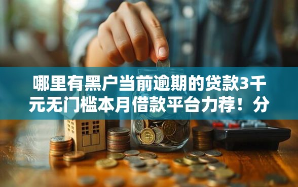 哪里有黑户当前逾期的贷款3千元无门槛本月借款平台力荐！分享小额网贷口子3千元无门槛借款