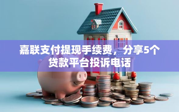 嘉联支付提现手续费，分享5个贷款平台投诉电话
