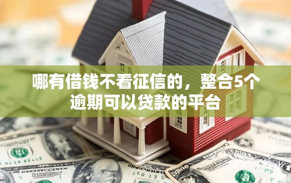 哪有借钱不看征信的，整合5个逾期可以贷款的平台