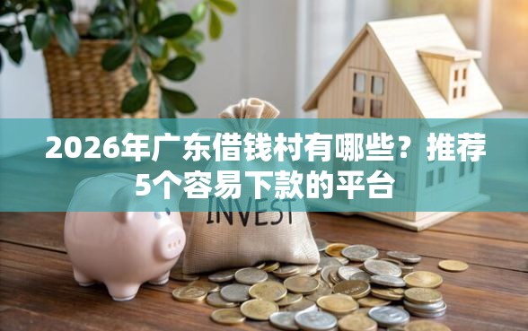 2026年广东借钱村有哪些？推荐5个容易下款的平台