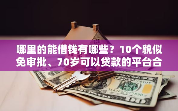 哪里的能借钱有哪些？10个貌似免审批、70岁可以贷款的平台合集