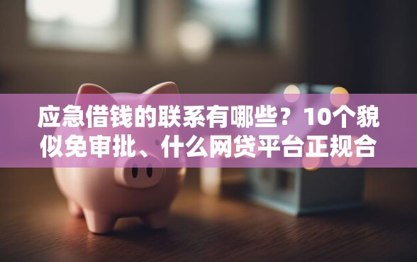 应急借钱的联系有哪些？10个貌似免审批、什么网贷平台正规合集
