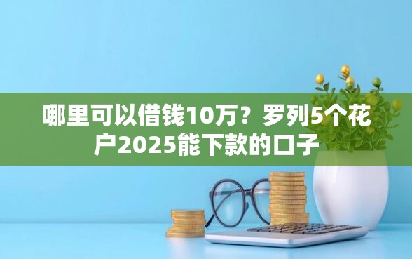 哪里可以借钱10万？罗列5个花户2025能下款的口子