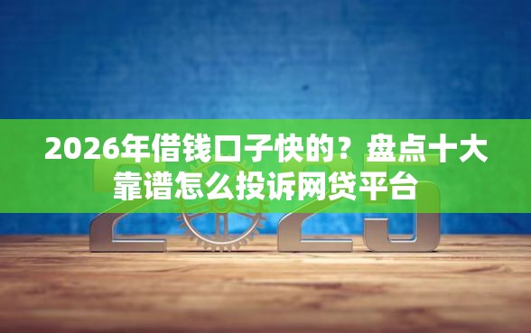 2026年借钱口子快的？盘点十大靠谱怎么投诉网贷平台