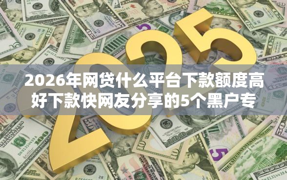 2026年网贷什么平台下款额度高好下款快网友分享的5个黑户专用借钱平台我觉得不错！