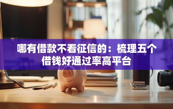 哪有借款不看征信的：梳理五个借钱好通过率高平台
