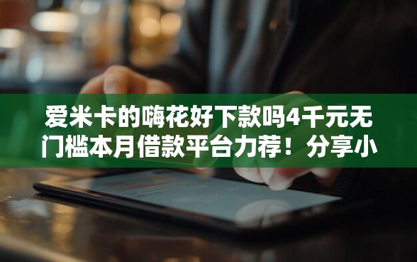 爱米卡的嗨花好下款吗4千元无门槛本月借款平台力荐！分享小额网贷口子4千元无门槛借款