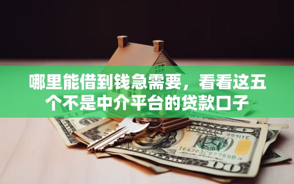 哪里能借到钱急需要，看看这五个不是中介平台的贷款口子