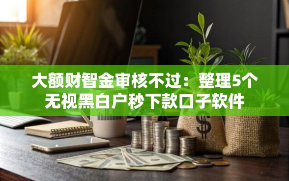 大额财智金审核不过：整理5个无视黑白户秒下款口子软件