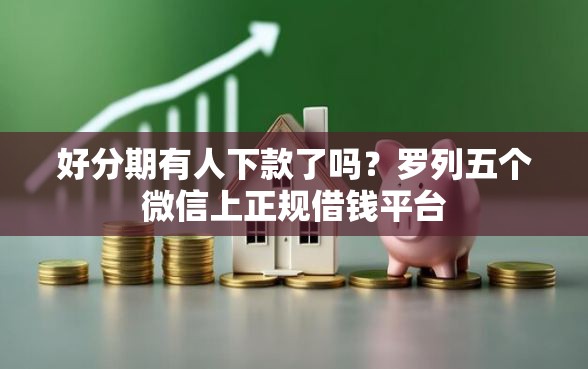 好分期有人下款了吗？罗列五个微信上正规借钱平台