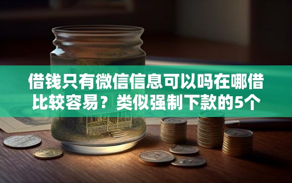 借钱只有微信信息可以吗在哪借比较容易？类似强制下款的5个口子参考