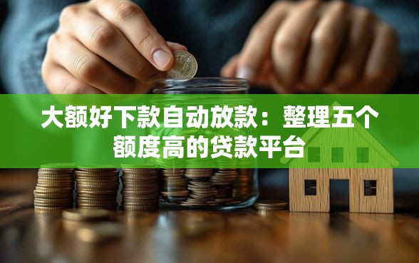 大额好下款自动放款：整理五个额度高的贷款平台