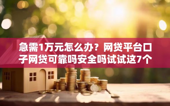 急需1万元怎么办？网贷平台口子网贷可靠吗安全吗试试这7个无门槛平台