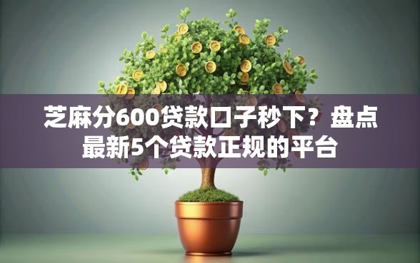 芝麻分600贷款口子秒下？盘点最新5个贷款正规的平台