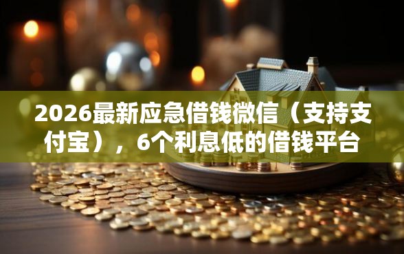 2026最新应急借钱微信（支持支付宝），6个利息低的借钱平台无私分享