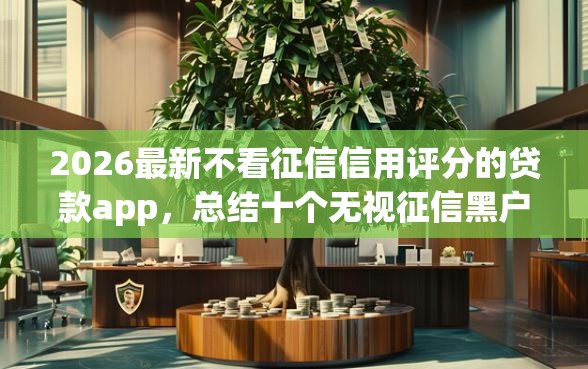 2026最新不看征信信用评分的贷款app，总结十个无视征信黑户必下的贷款口子！