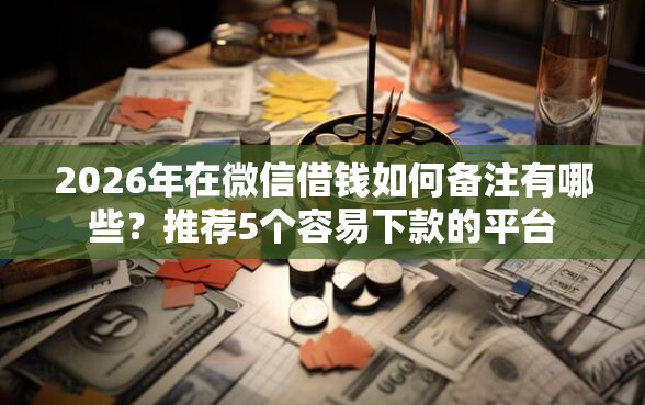 2026年在微信借钱如何备注有哪些？推荐5个容易下款的平台