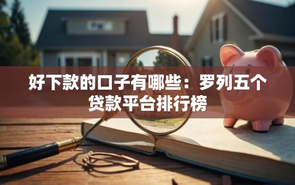 好下款的口子有哪些：罗列五个贷款平台排行榜