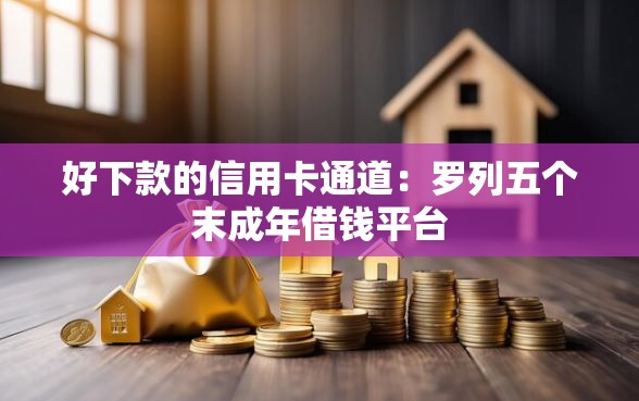 好下款的信用卡通道：罗列五个末成年借钱平台