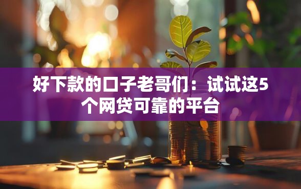 好下款的口子老哥们：试试这5个网贷可靠的平台