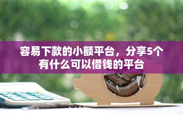 容易下款的小额平台，分享5个有什么可以借钱的平台