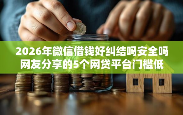 2026年微信借钱好纠结吗安全吗网友分享的5个网贷平台门槛低一点的平台我觉得不错！