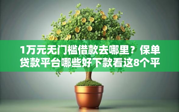 1万元无门槛借款去哪里？保单贷款平台哪些好下款看这8个平台