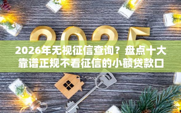 2026年无视征信查询？盘点十大靠谱正规不看征信的小额贷款口子