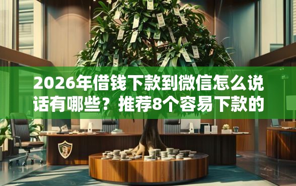 2026年借钱下款到微信怎么说话有哪些？推荐8个容易下款的平台