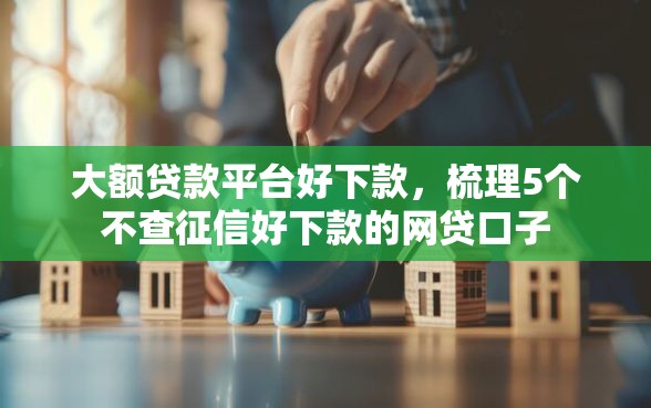大额贷款平台好下款，梳理5个不查征信好下款的网贷口子