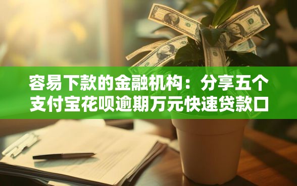 容易下款的金融机构：分享五个支付宝花呗逾期万元快速贷款口子