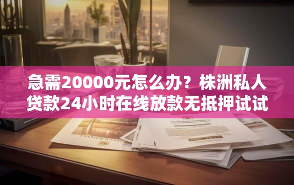 急需20000元怎么办？株洲私人贷款24小时在线放款无抵押试试这7个无门槛平台