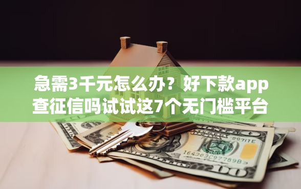 急需3千元怎么办？好下款app查征信吗试试这7个无门槛平台