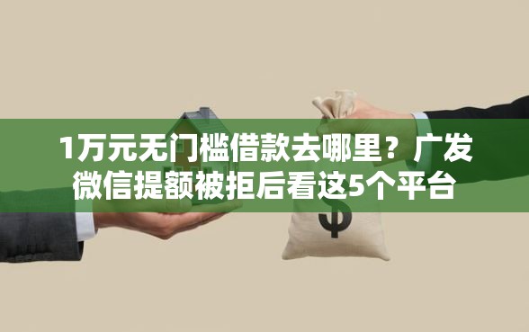 1万元无门槛借款去哪里？广发微信提额被拒后看这5个平台