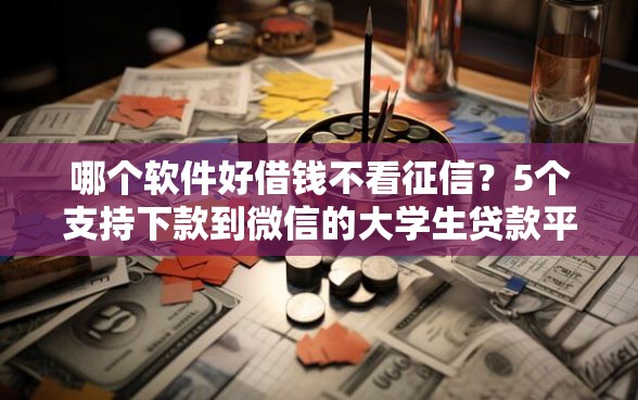 哪个软件好借钱不看征信？5个支持下款到微信的大学生贷款平台