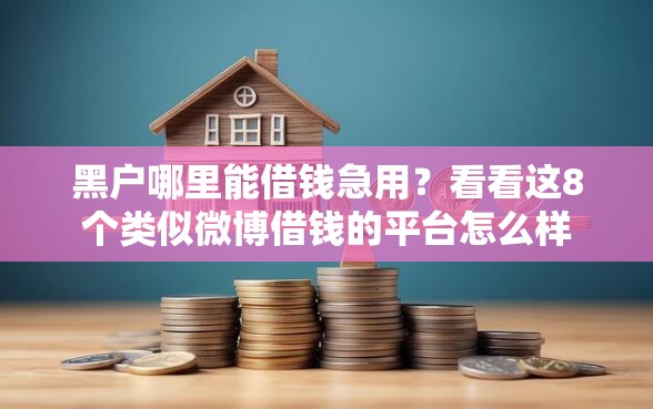 黑户哪里能借钱急用？看看这8个类似微博借钱的平台怎么样