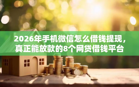 2026年手机微信怎么借钱提现，真正能放款的8个网贷借钱平台好推荐