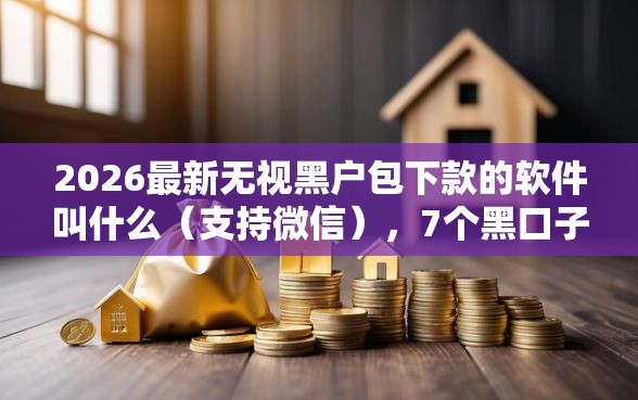 2026最新无视黑户包下款的软件叫什么（支持微信），7个黑口子无私分享