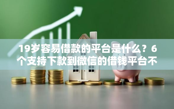 19岁容易借款的平台是什么？6个支持下款到微信的借钱平台不看综合评估的软件