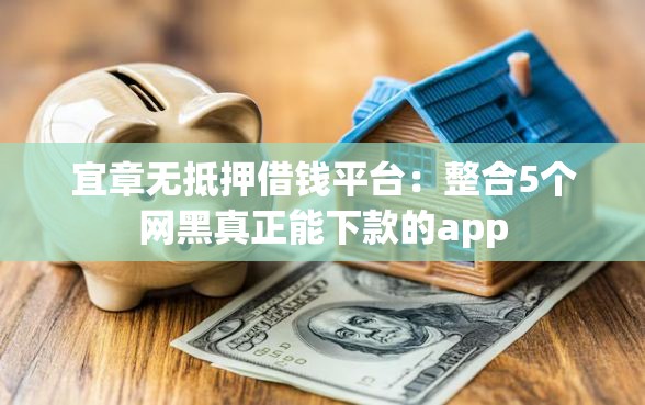 宜章无抵押借钱平台：整合5个网黑真正能下款的app