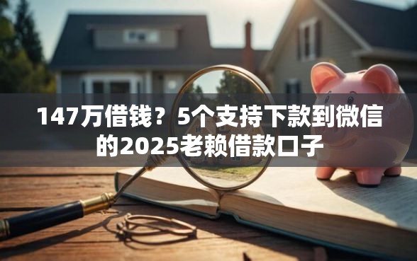 147万借钱？5个支持下款到微信的2025老赖借款口子