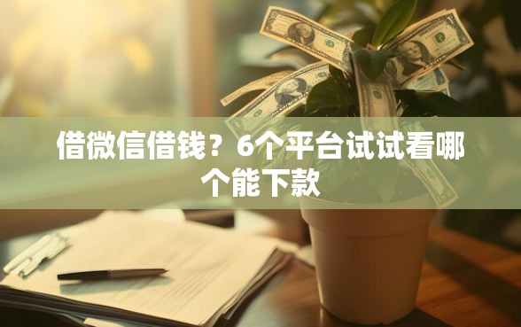 借微信借钱？6个平台试试看哪个能下款