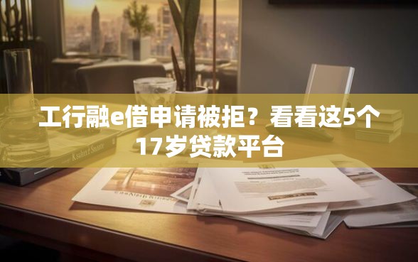 工行融e借申请被拒？看看这5个17岁贷款平台