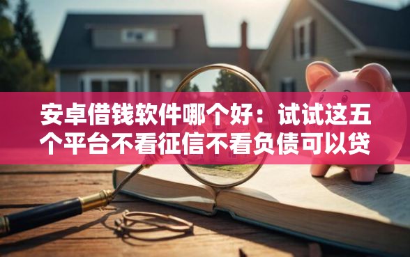 安卓借钱软件哪个好：试试这五个平台不看征信不看负债可以贷到钱