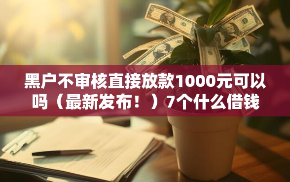 黑户不审核直接放款1000元可以吗（最新发布！）7个什么借钱平台靠谱