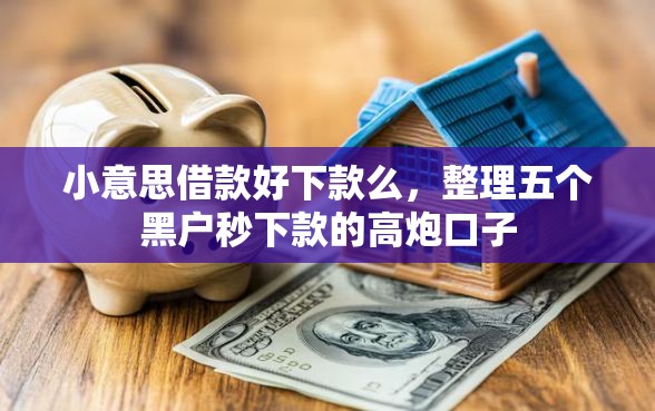 小意思借款好下款么，整理五个黑户秒下款的高炮口子