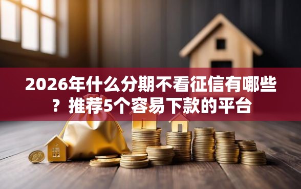 2026年什么分期不看征信有哪些？推荐5个容易下款的平台