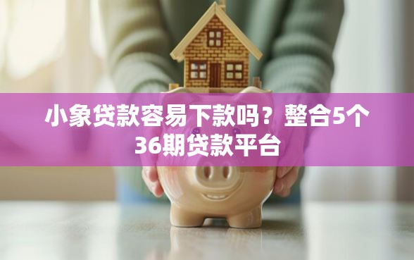 小象贷款容易下款吗？整合5个36期贷款平台